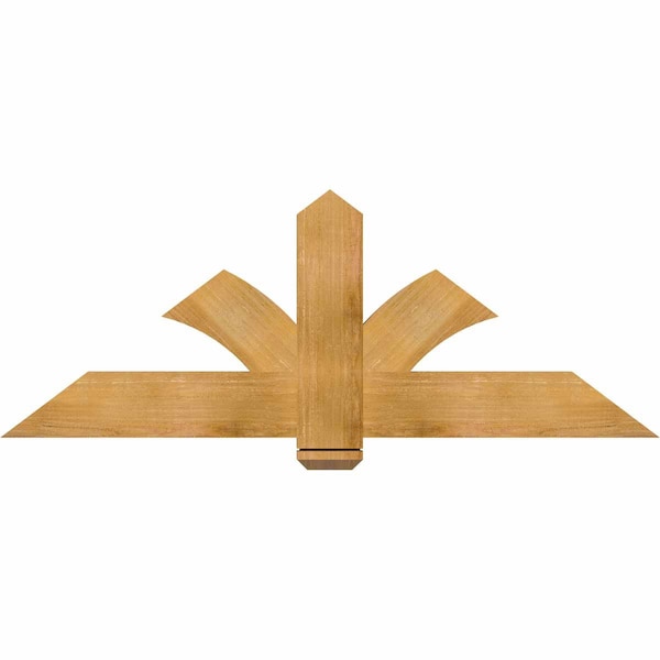 Ekena Millwork Redmond Rough Sawn Timber Gable Bracket, Western Red Cedar, 60"W x 22"H x 2"D x 6"F, 9/12 Pitch GBW060X22X0206RED00RWR - main